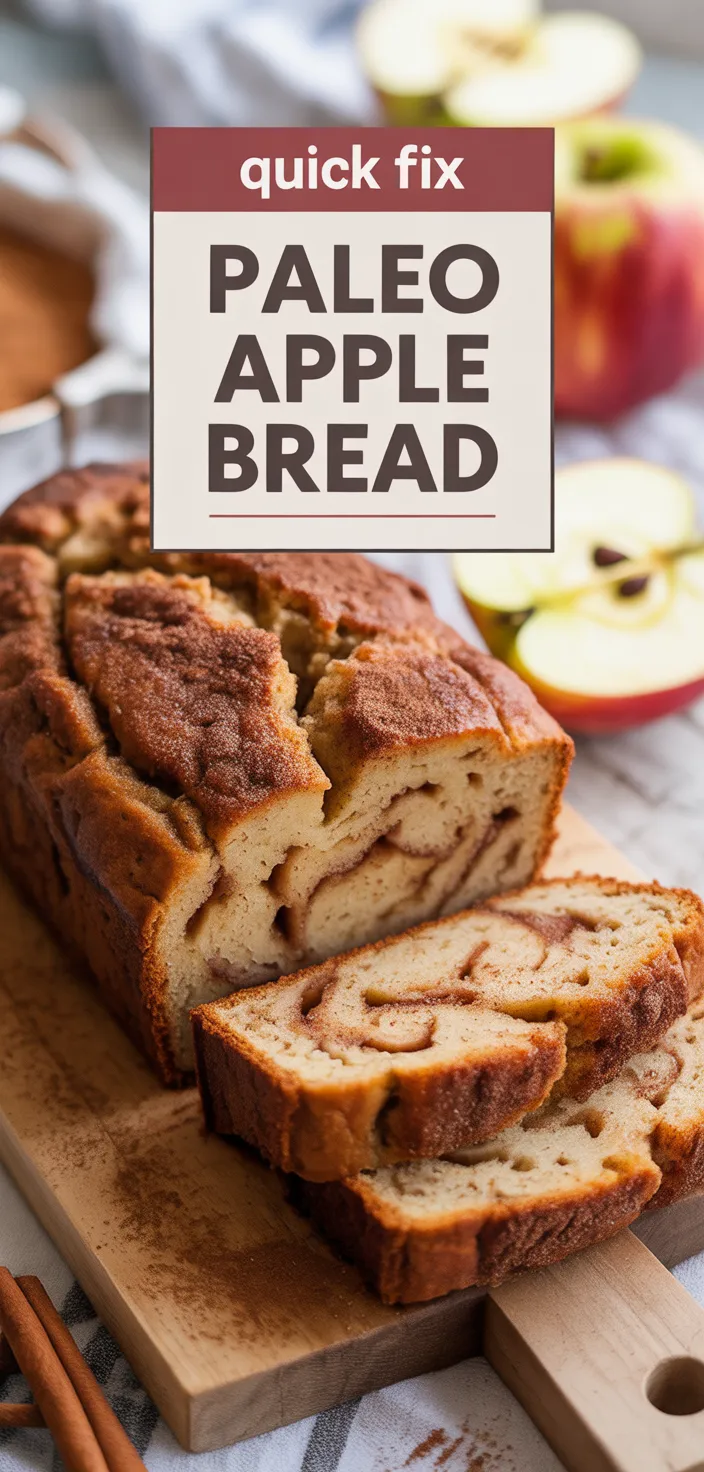 A photo of Apple Cinnamon Bread (Paleo + Gluten Free + Dairy Free) Recipe