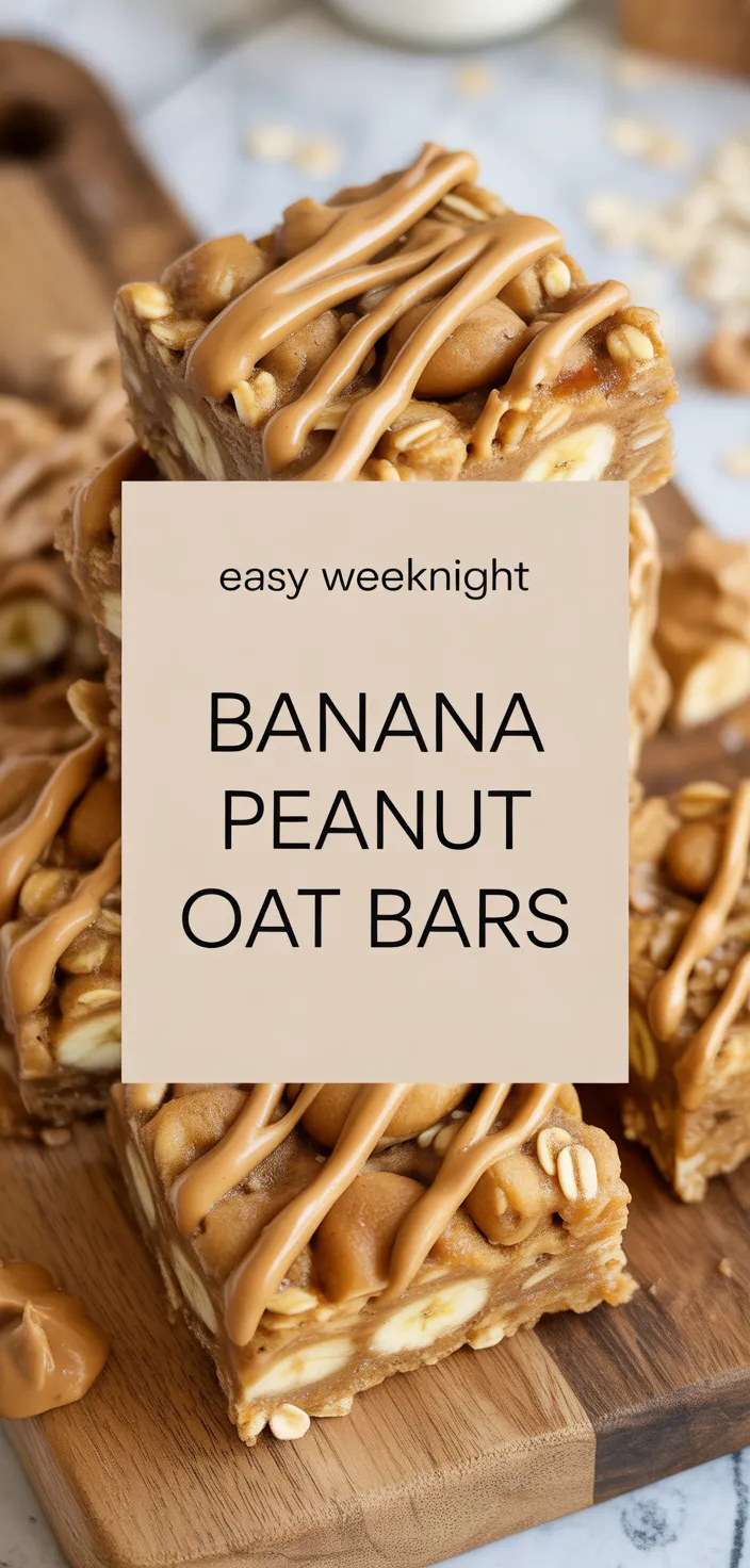 A photo of Banana Peanut Butter Oatmeal Bars Recipe
