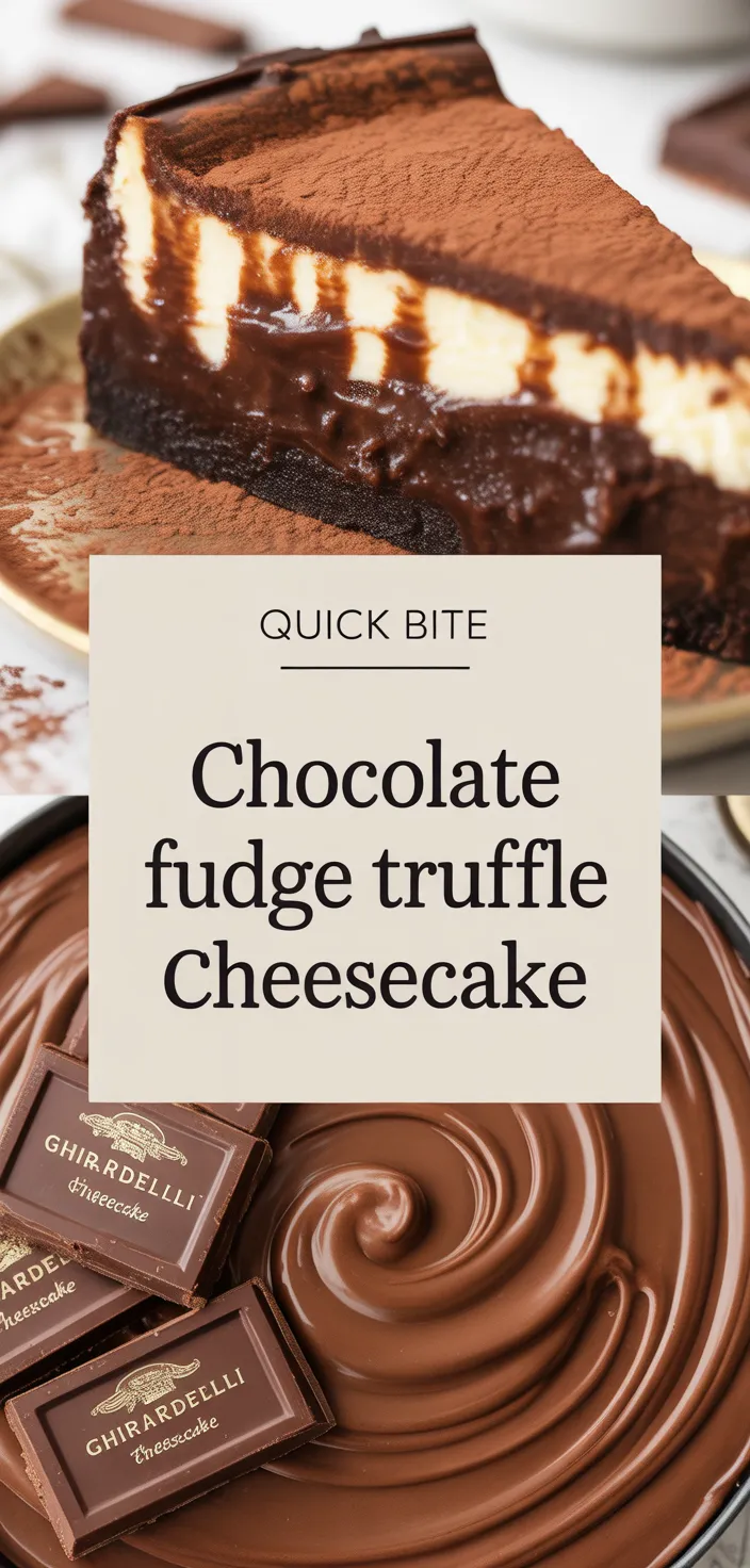 A photo of Chocolate Fudge Truffle Cheesecake Recipe