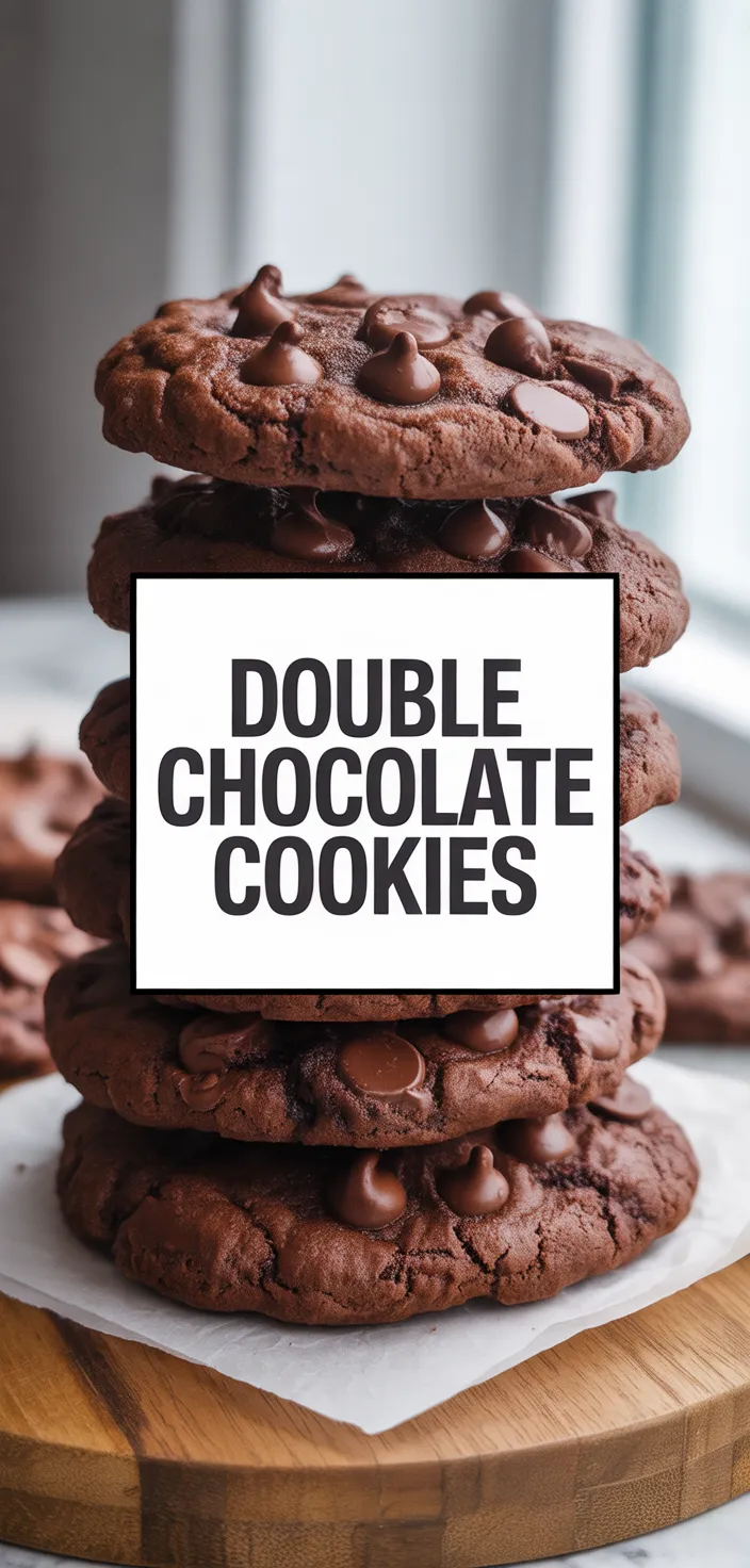 A photo of Chocolate Lover's Double Chocolate Chip Cookies Recipe