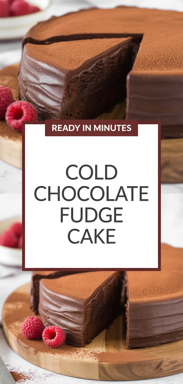 A photo of Cold Chocolate Fudge Cake Recipe