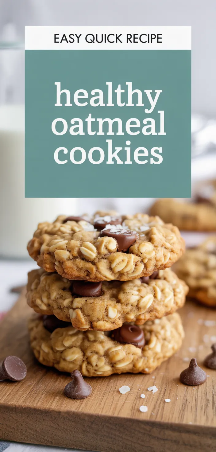 A photo of Easy & Healthy Oatmeal Chocolate Chip Cookies Recipe