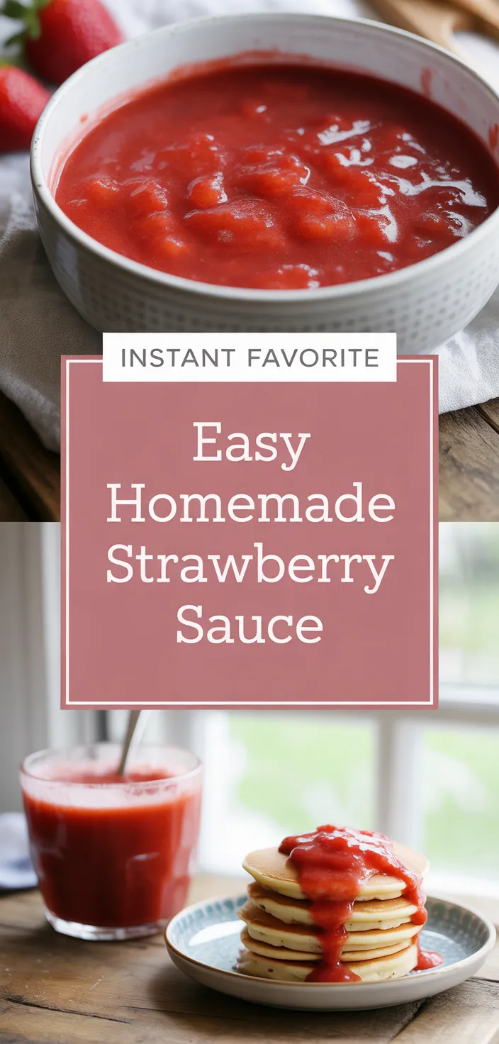 A photo of Easy Homemade Strawberry Sauce Recipe
