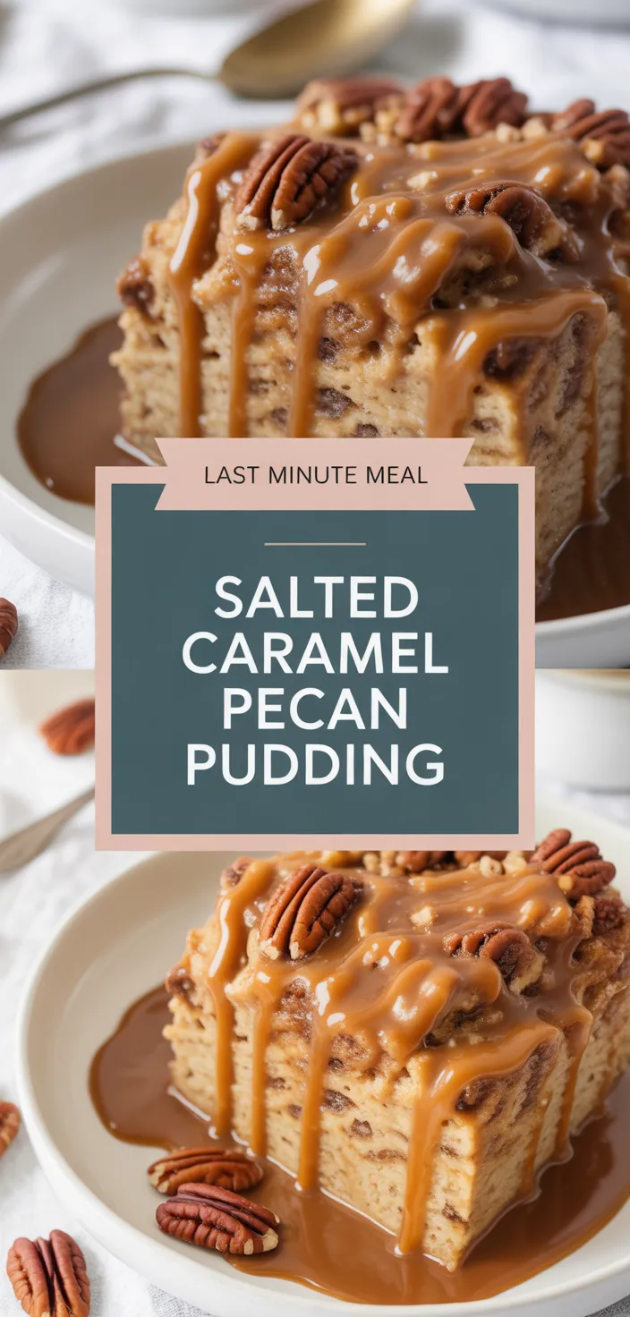 A photo of Easy Pecan Pie Bread Pudding With Salted Caramel Sauce Recipe