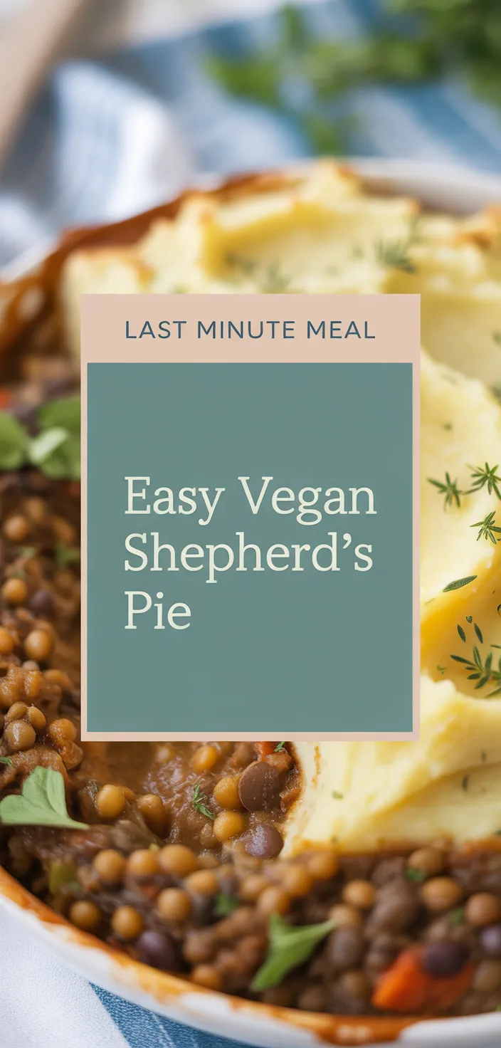 A photo of Easy Vegan Shepherd's Pie Recipe