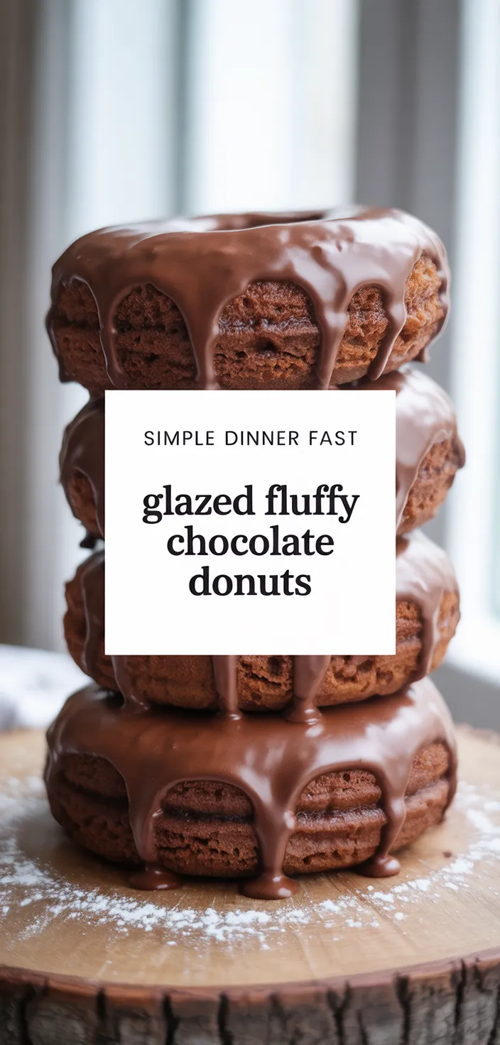 A photo of Glazed Fluffy Chocolate Donuts Recipe