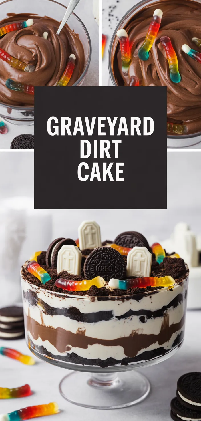 A photo of Graveyard Dirt Cake Recipe