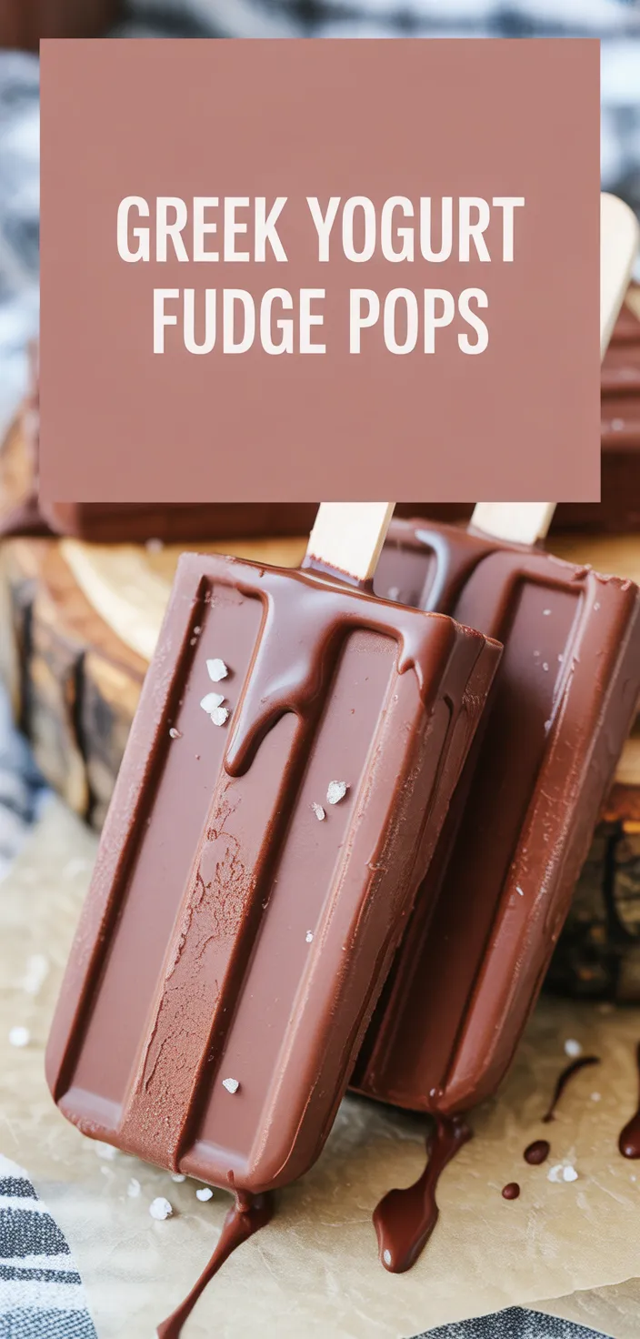 A photo of Healthy Greek Yogurt Chocolate Fudge Pops Recipe