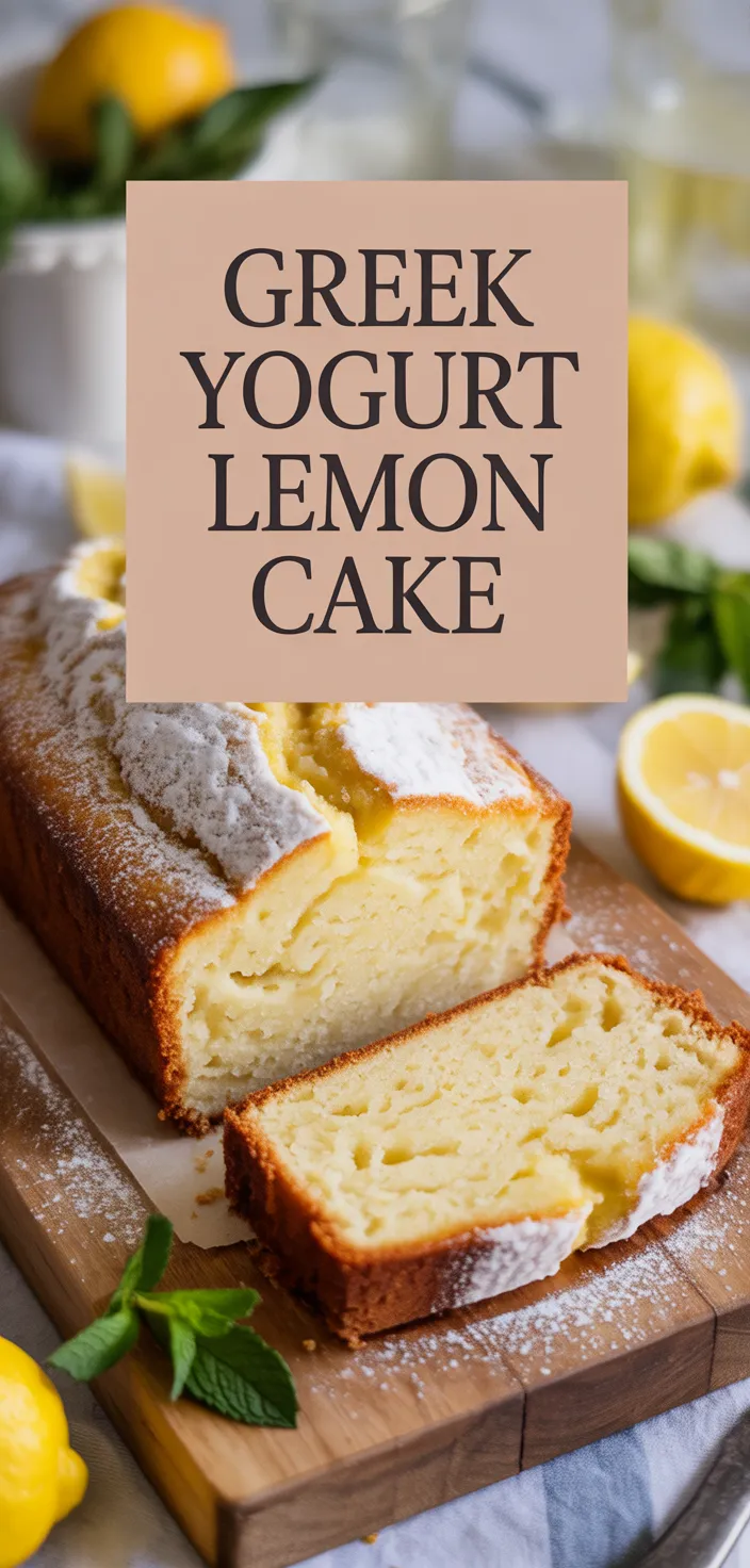 A photo of Healthy Greek Yogurt Lemon Loaf Cake Recipe
