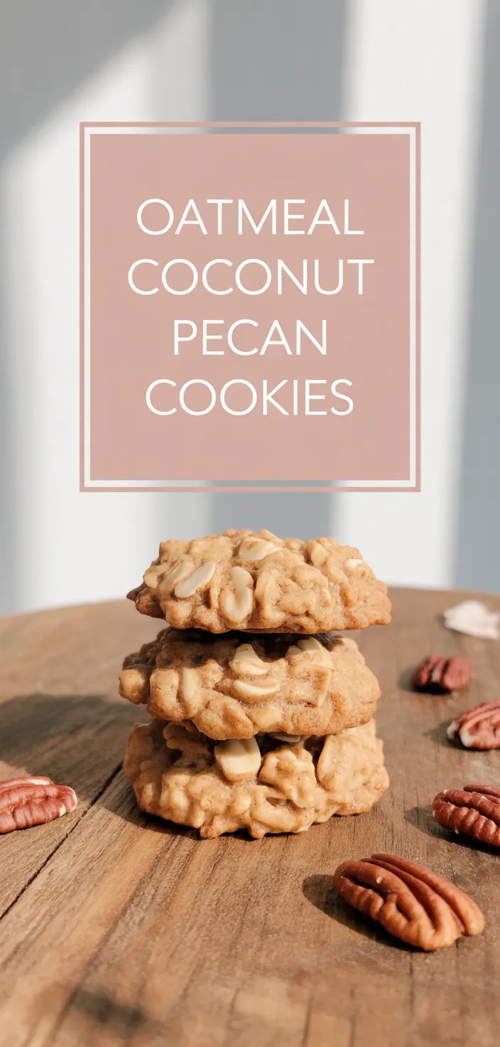 A photo of Oatmeal Coconut Pecan Cookies Recipe