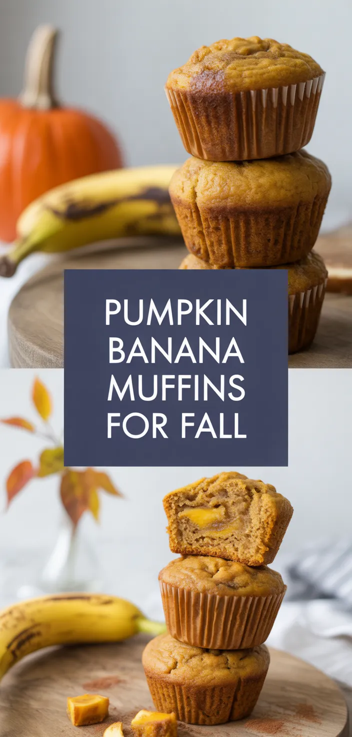 A photo of Pumpkin Banana Muffins For Fall Recipe