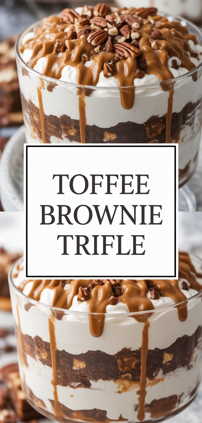 A photo of Toffee Brownie Trifle Recipe