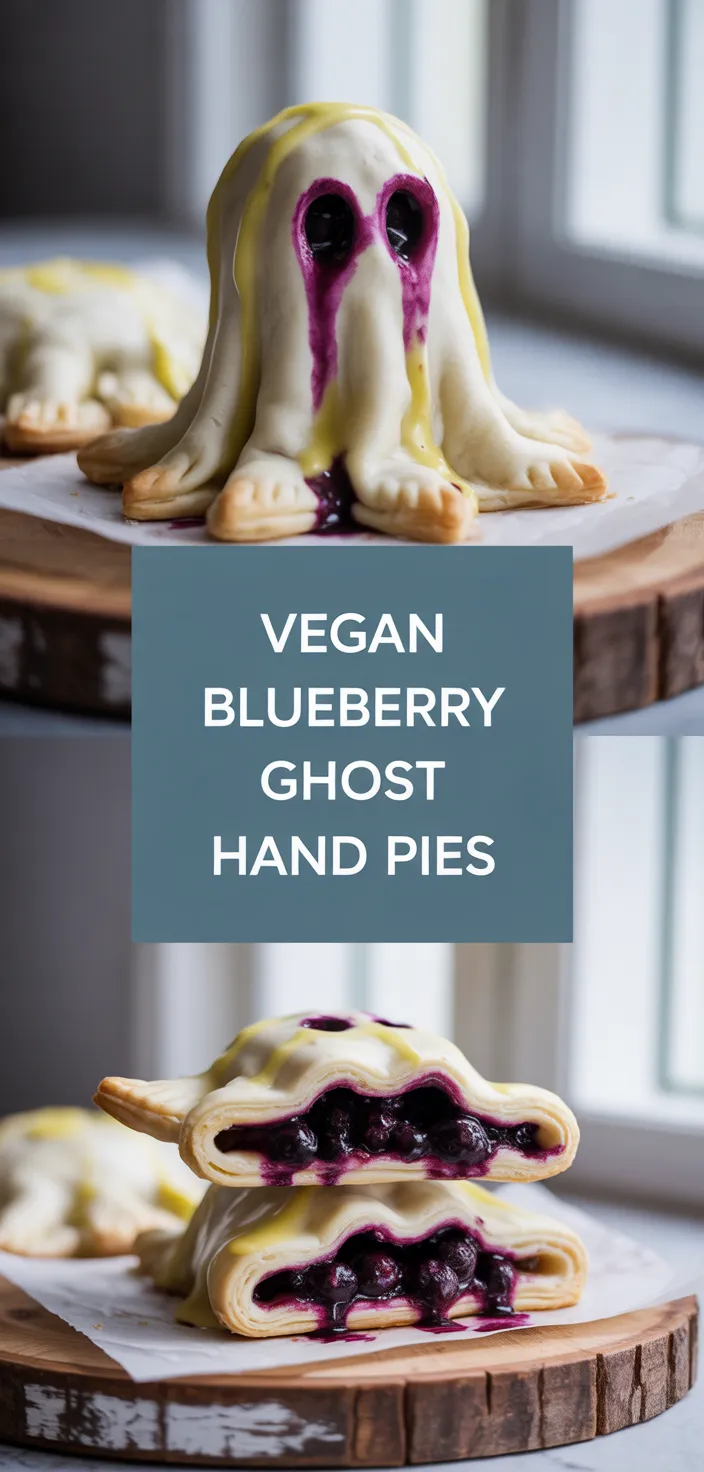 A photo of Vegan Blueberry Ghost Hand Pies Recipe