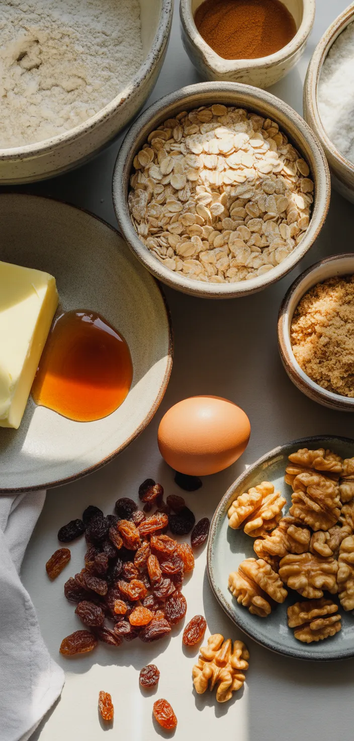 Ingredients photo for Healthy Oatmeal Cookies Recipe