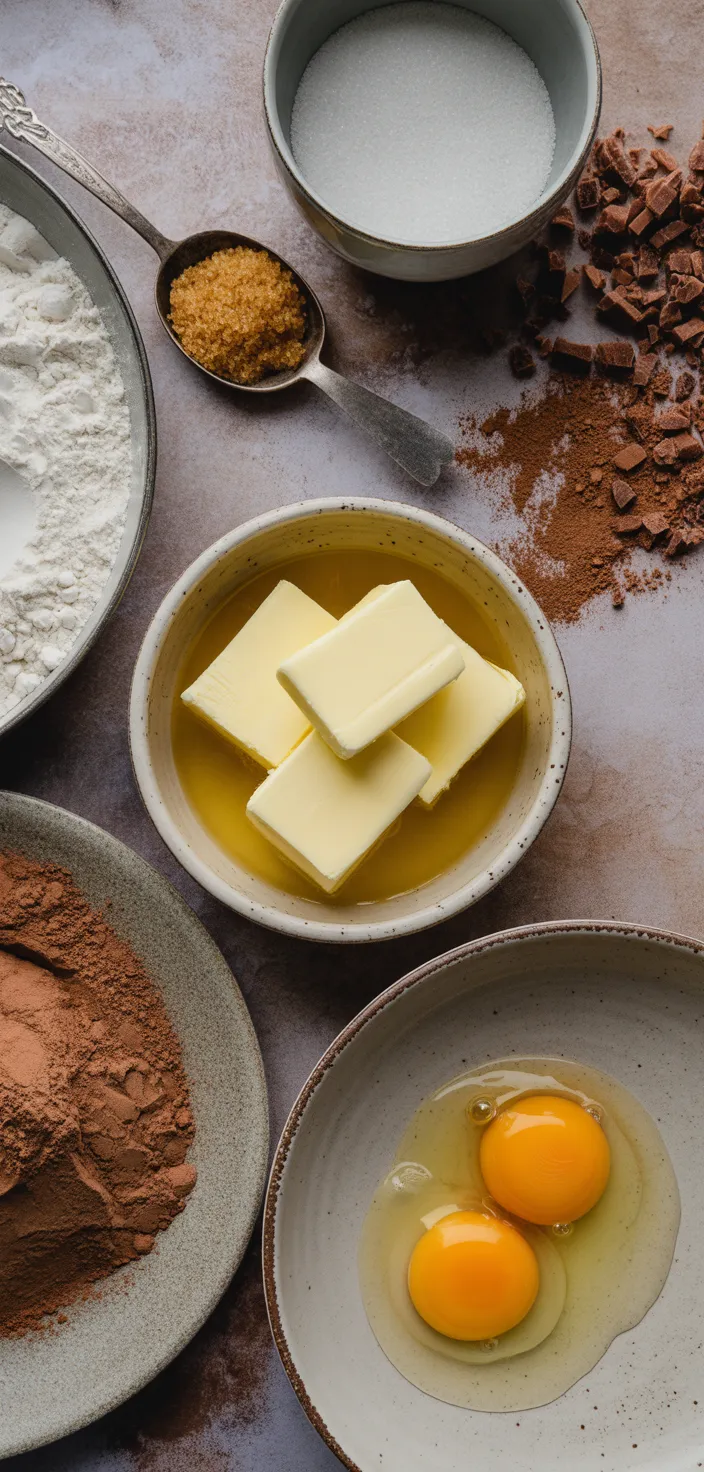 Ingredients photo for How To Make Fudge Brownies Recipe