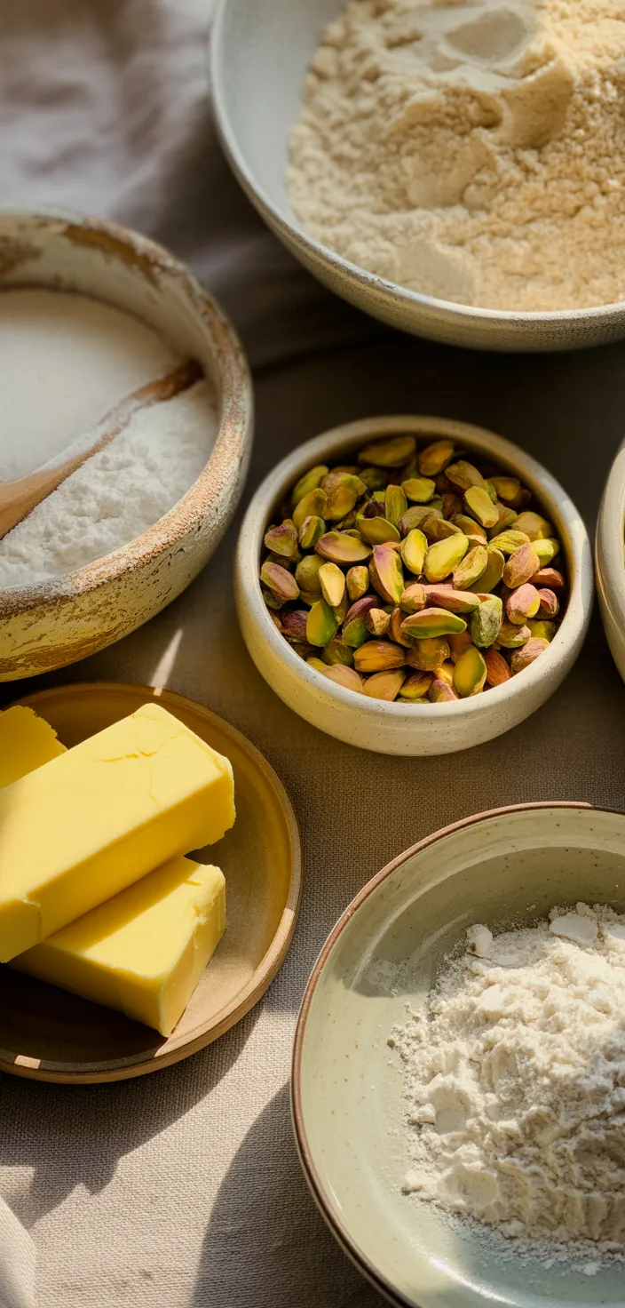 Ingredients photo for Pistachio Cookies Recipe