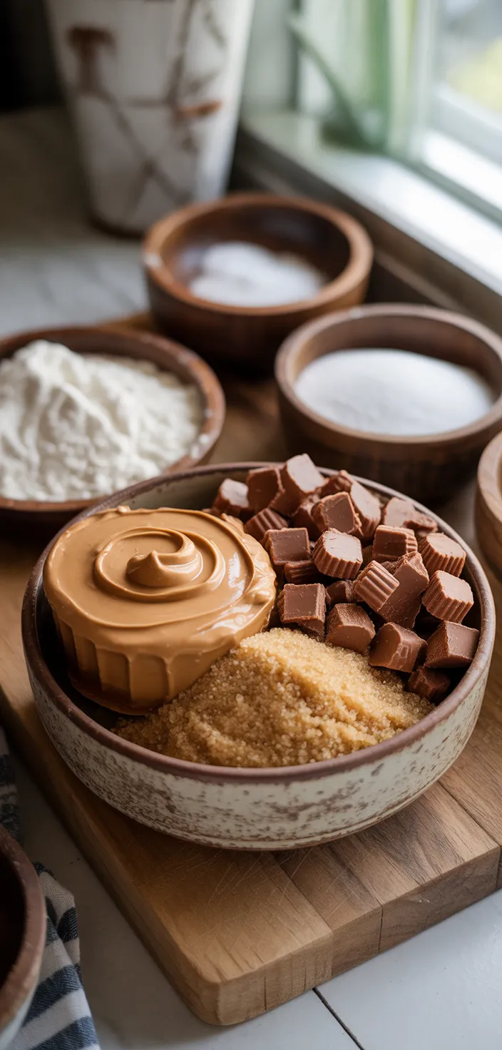 Ingredients photo for SUPER Peanut Buttery Reese's Pieces Cookies! A Must Recipe