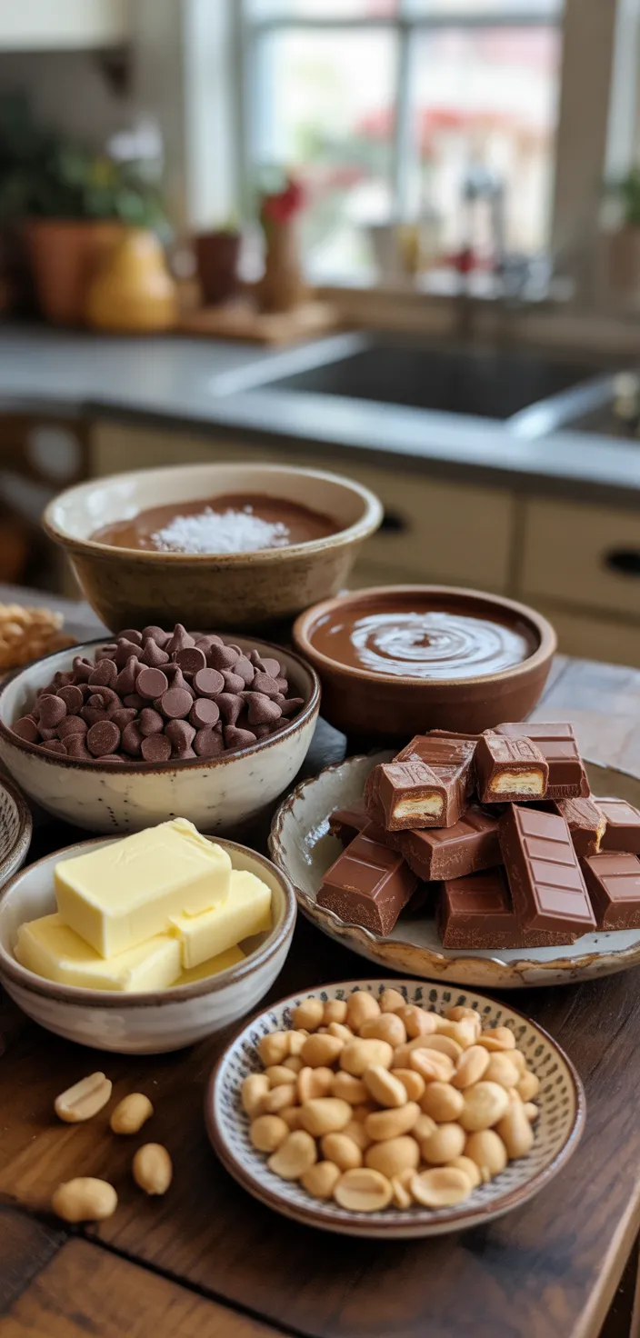 Ingredients photo for Snickers Fudge Recipe