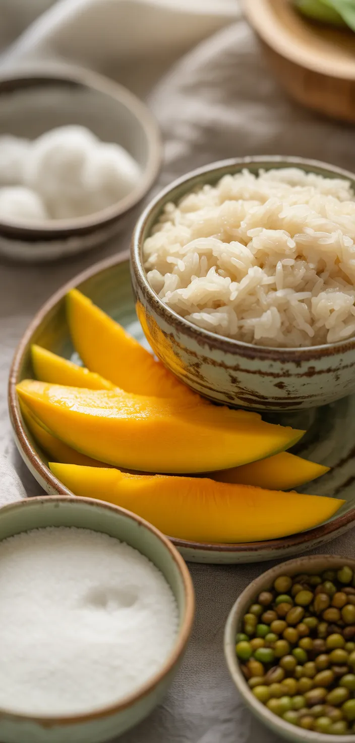 Ingredients photo for The BEST Mango Sticky Rice (Easy) Recipe