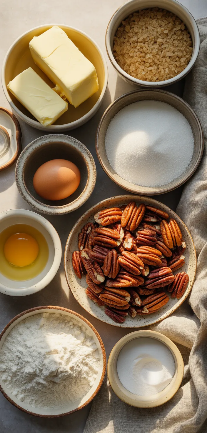 Ingredients photo for Butter Pecan Cookies Recipe