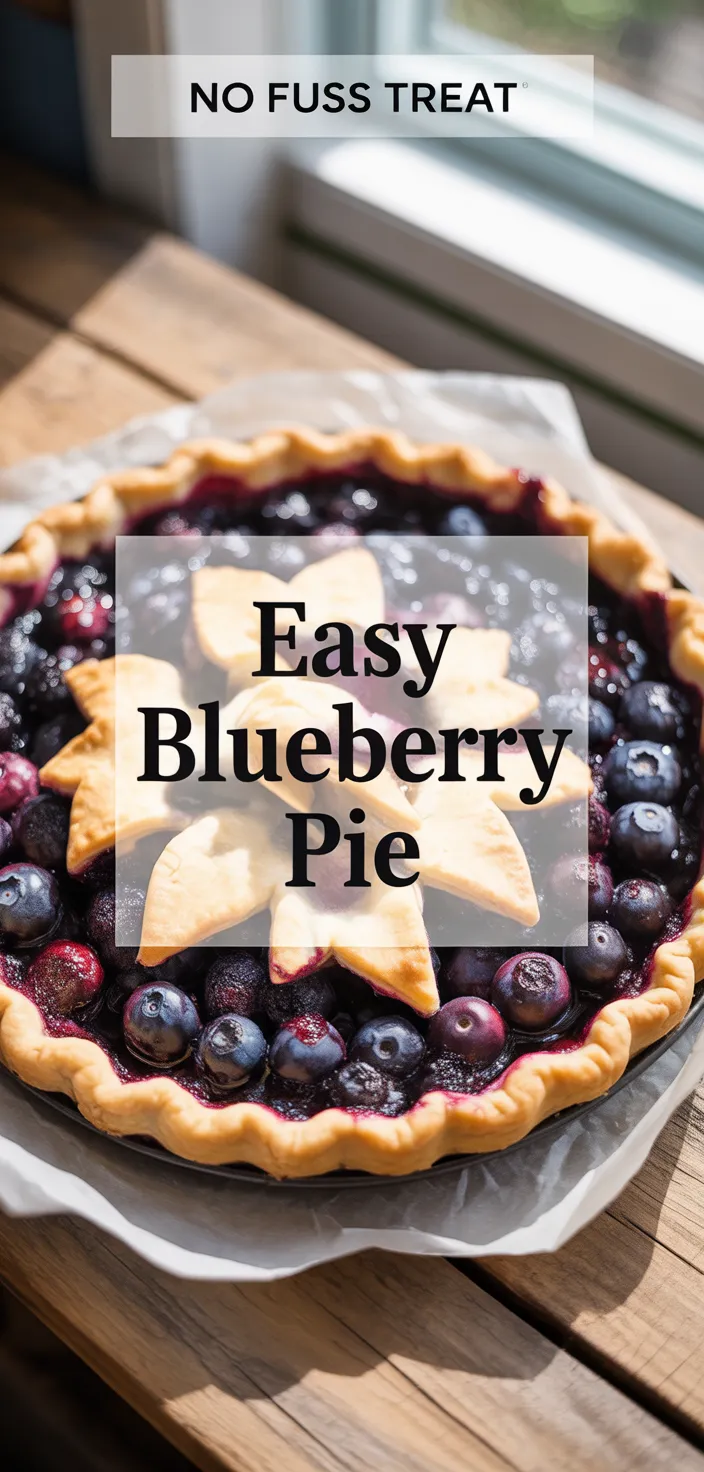 A photo of Easy Blueberry Pie Recipe