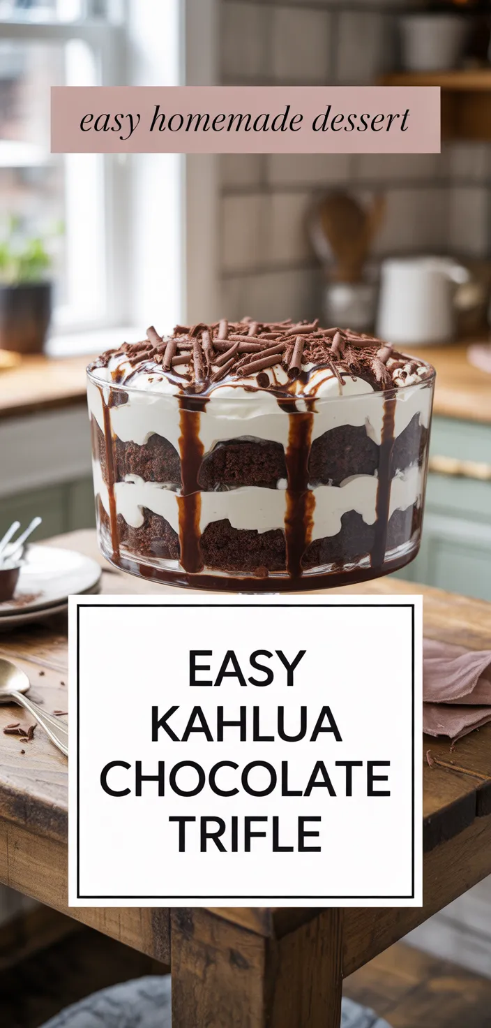 A photo of Easy Kahlua Chocolate Trifle Recipe