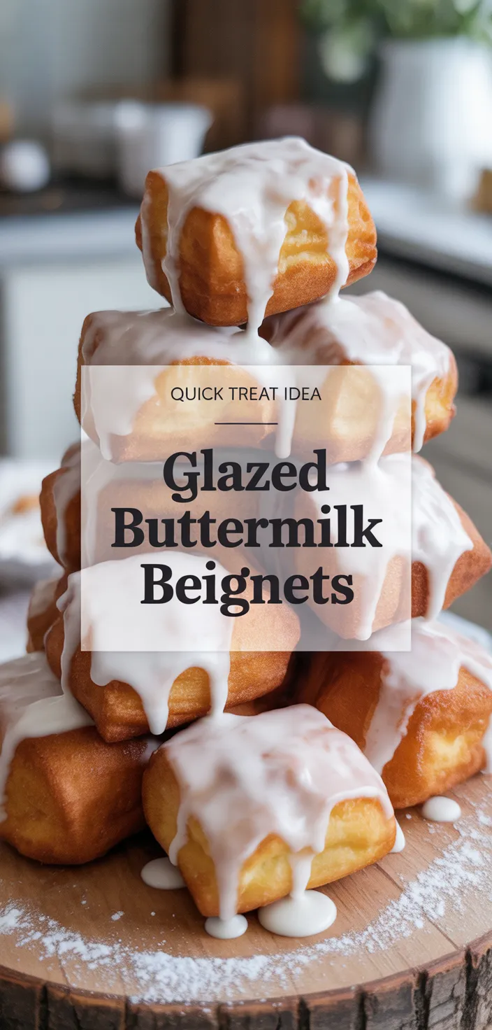 A photo of Glazed Buttermilk Beignets – Soft, Sweet, And Irresistible Recipe