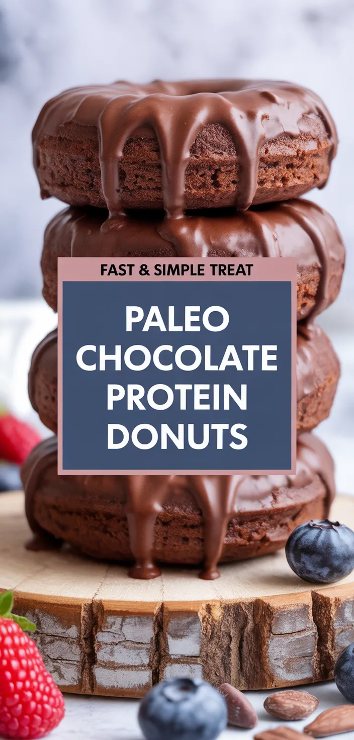 A photo of Healthy Chocolate Protein Donuts (Gluten Free, Paleo) Recipe