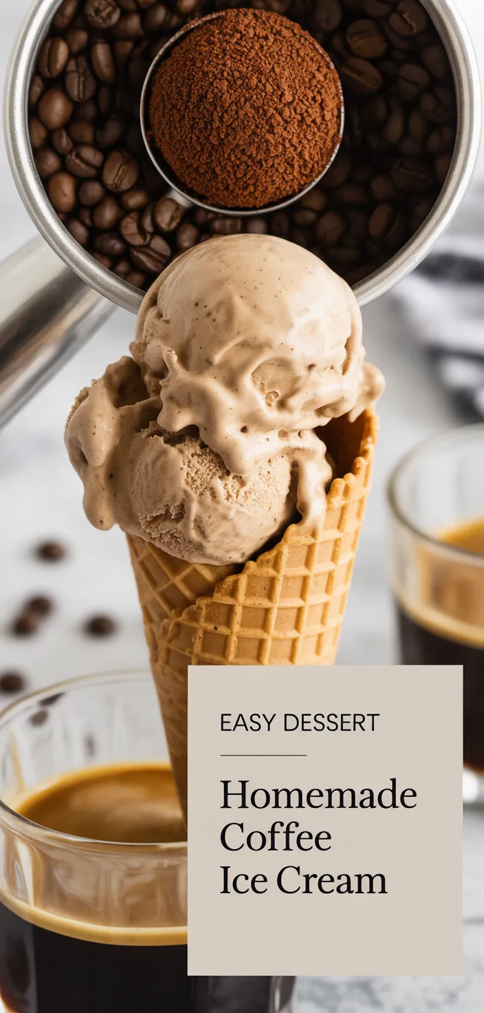 A photo of Homemade Coffee Ice Cream Recipe
