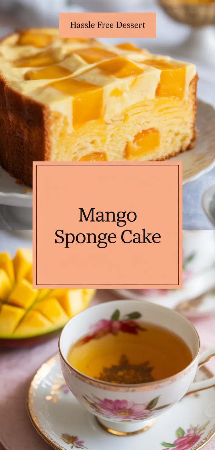 A photo of Mango Sponge Cake Recipe