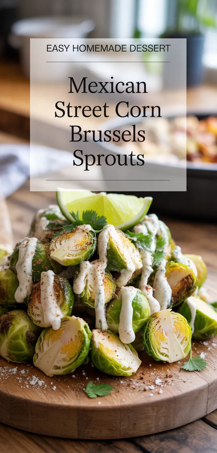 A photo of Mexican Street Corn Brussels Sprouts Recipe