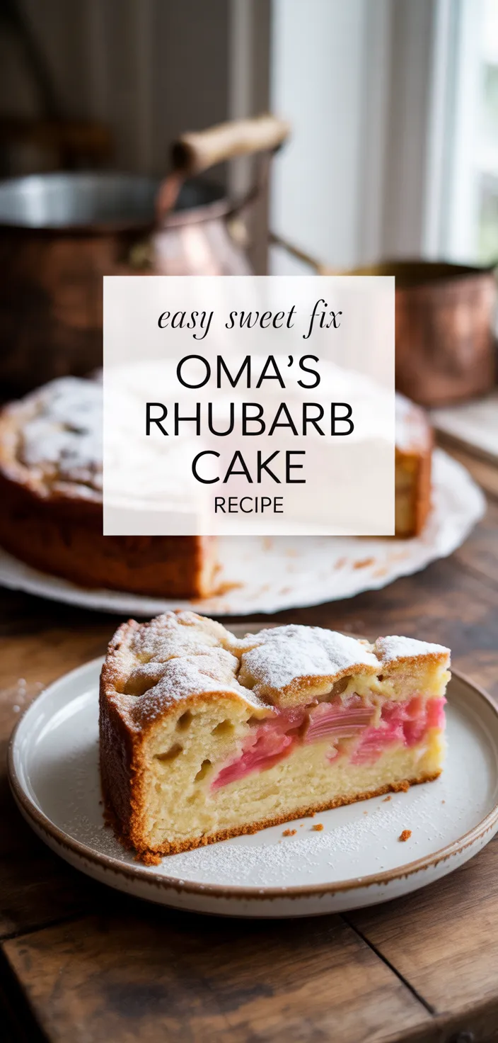A photo of Oma's Rhubarb Cake Recipe