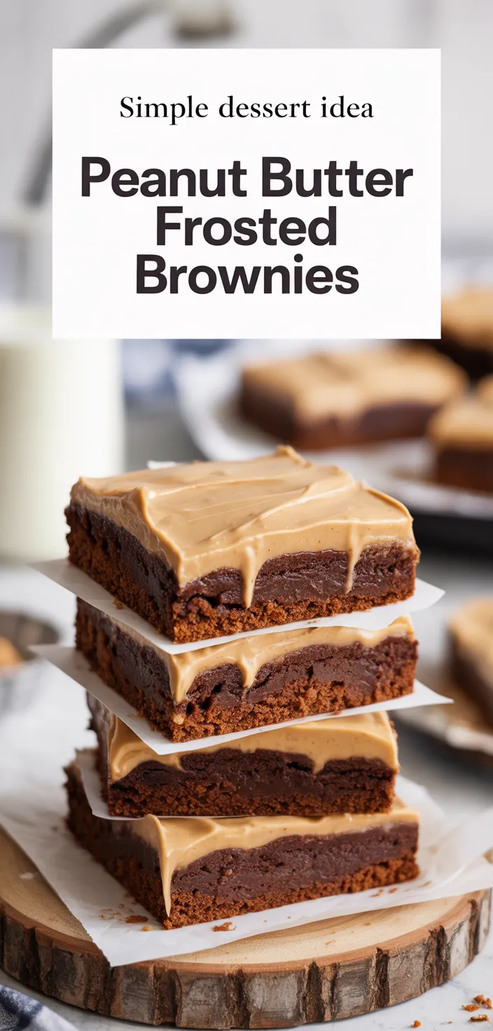 A photo of Peanut Butter Frosted Brownies Recipe