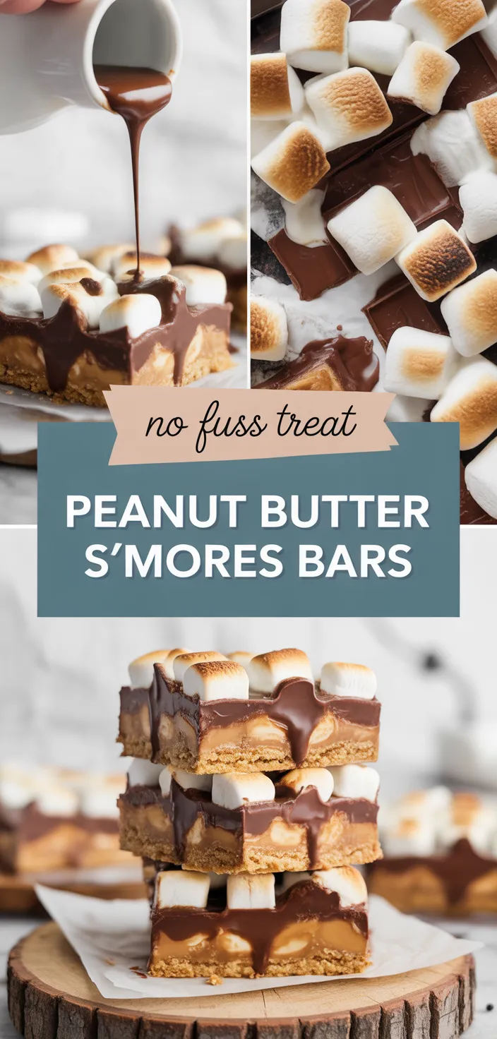 A photo of Peanut Butter S'mores Bars Recipe