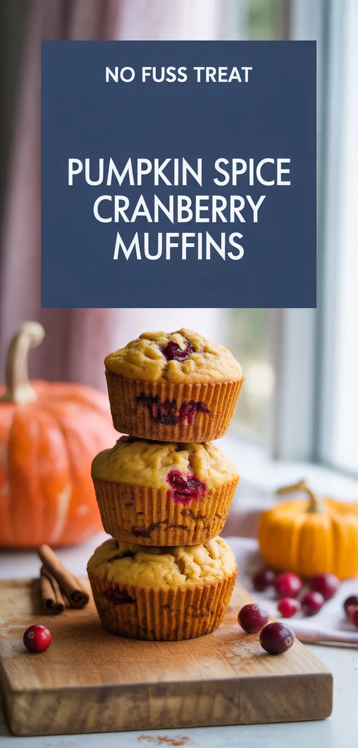 A photo of Pumpkin Spice Cranberry Muffins Recipe