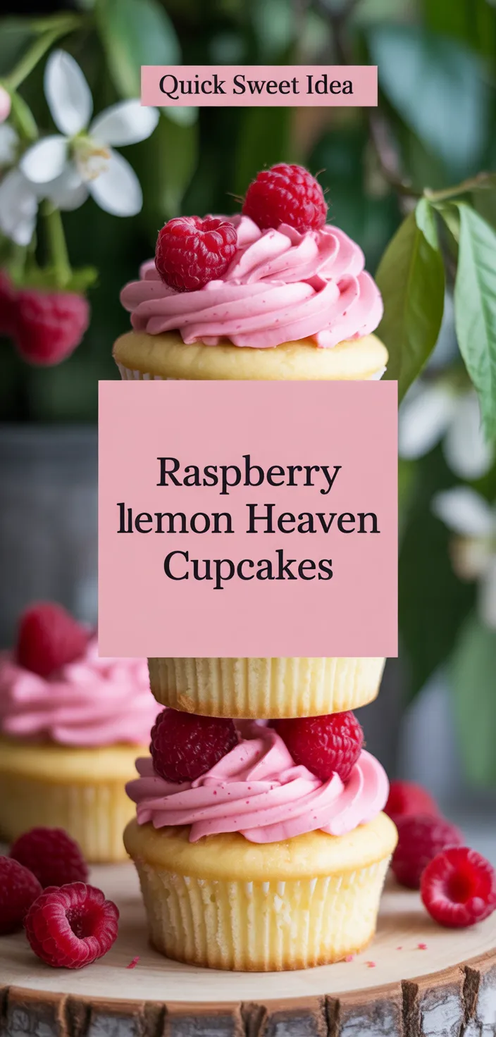 A photo of Raspberry Lemon Heaven Cupcakes Recipe