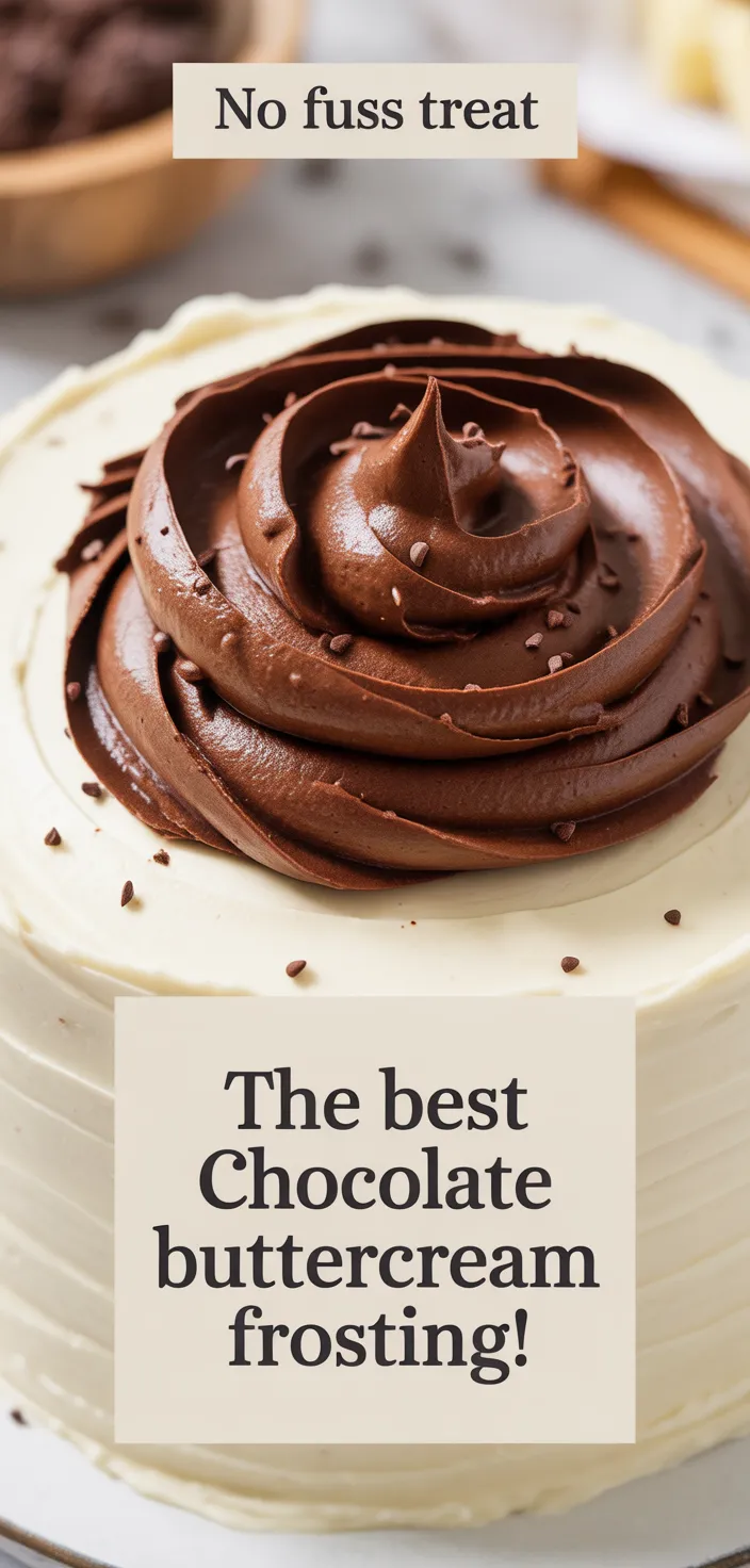 A photo of The BEST Chocolate Buttercream Frosting! Recipe