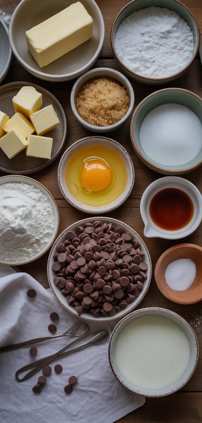 Ingredients photo for Mini Chocolate Chip Cookies (+ Video) Itty Bitty! Recipe