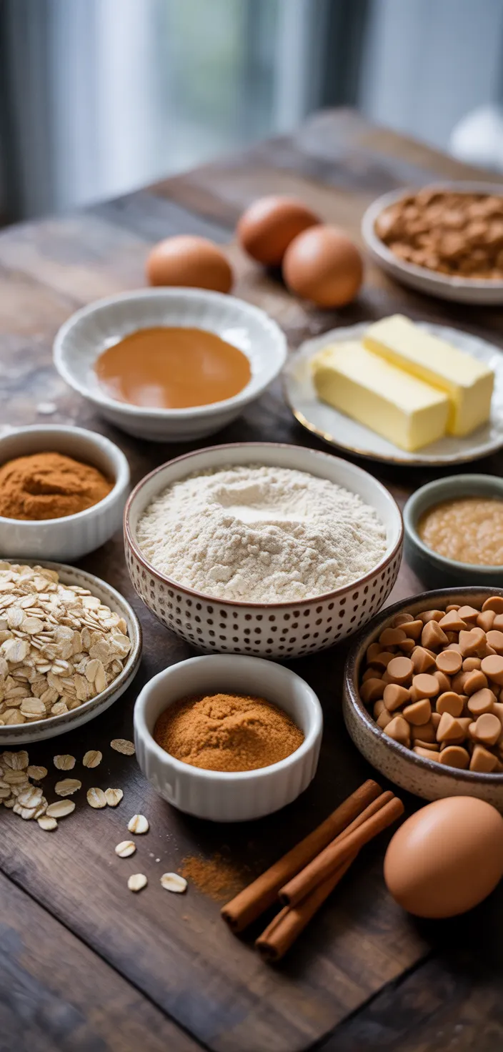 Ingredients photo for Oatmeal Scotchies (gluten Recipe