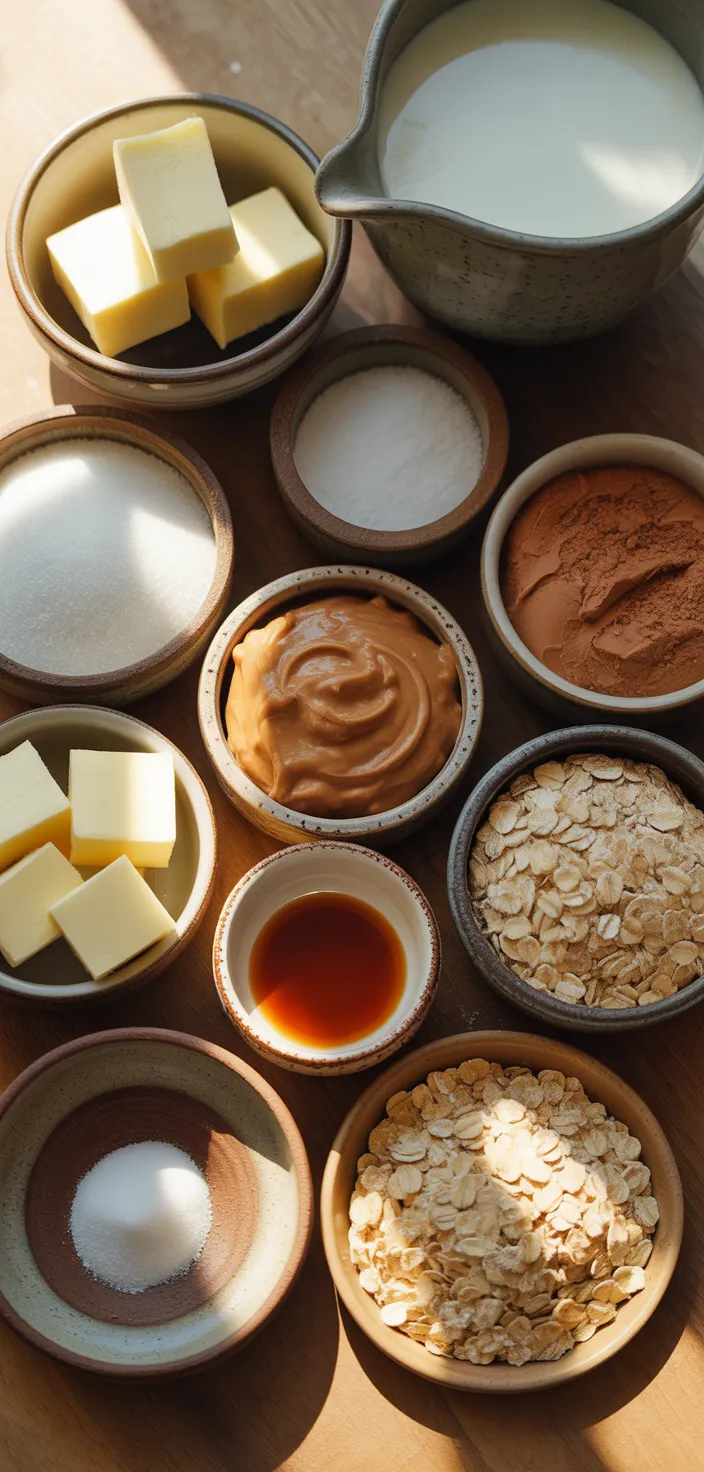 Ingredients photo for Secret To No Bake Cookies Recipe