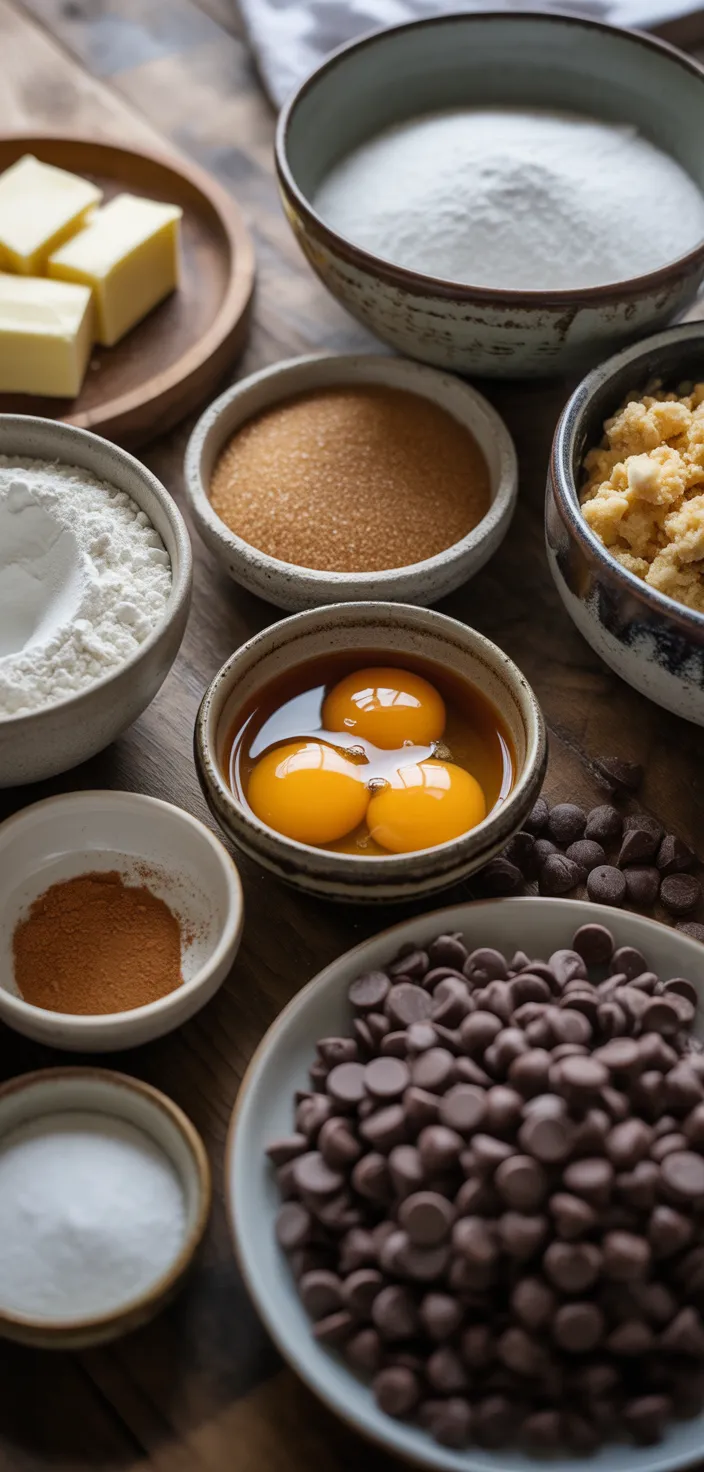 Ingredients photo for Browned Butter Espresso Chocolate Chip Cookies Recipe