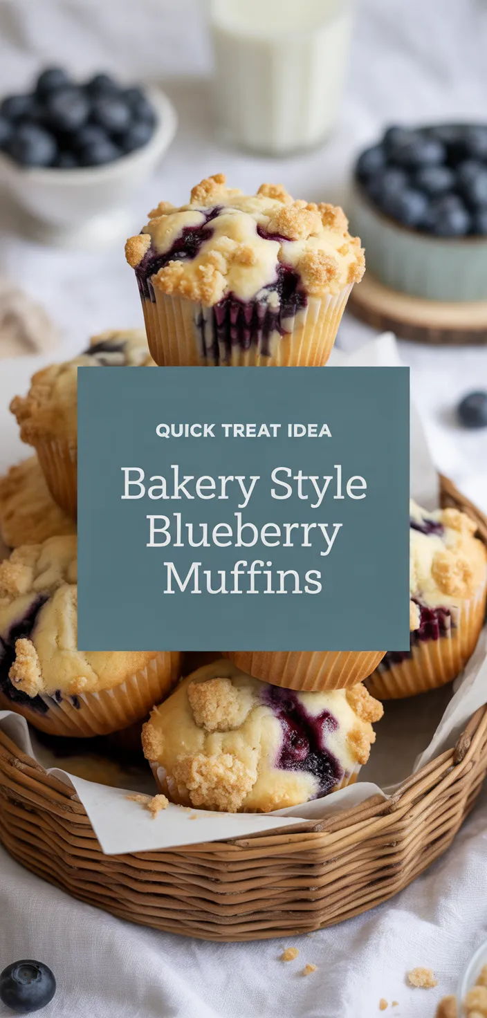 A photo of Bakery Style Blueberry Muffins Recipe