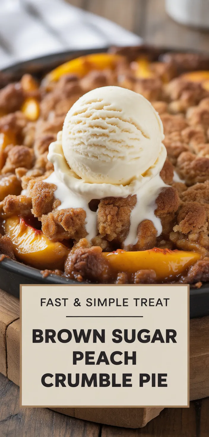 A photo of Brown Sugar Peach Crumble Pie Recipe