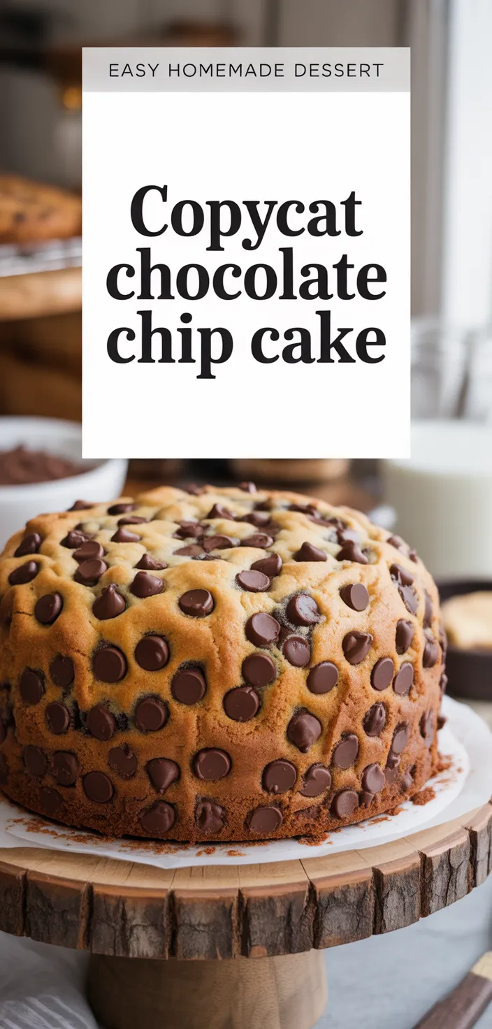 A photo of Copycat Great American Chocolate Chip Cookie Cake Recipe