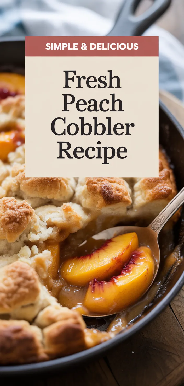 A photo of Fresh Peach Cobbler Recipe
