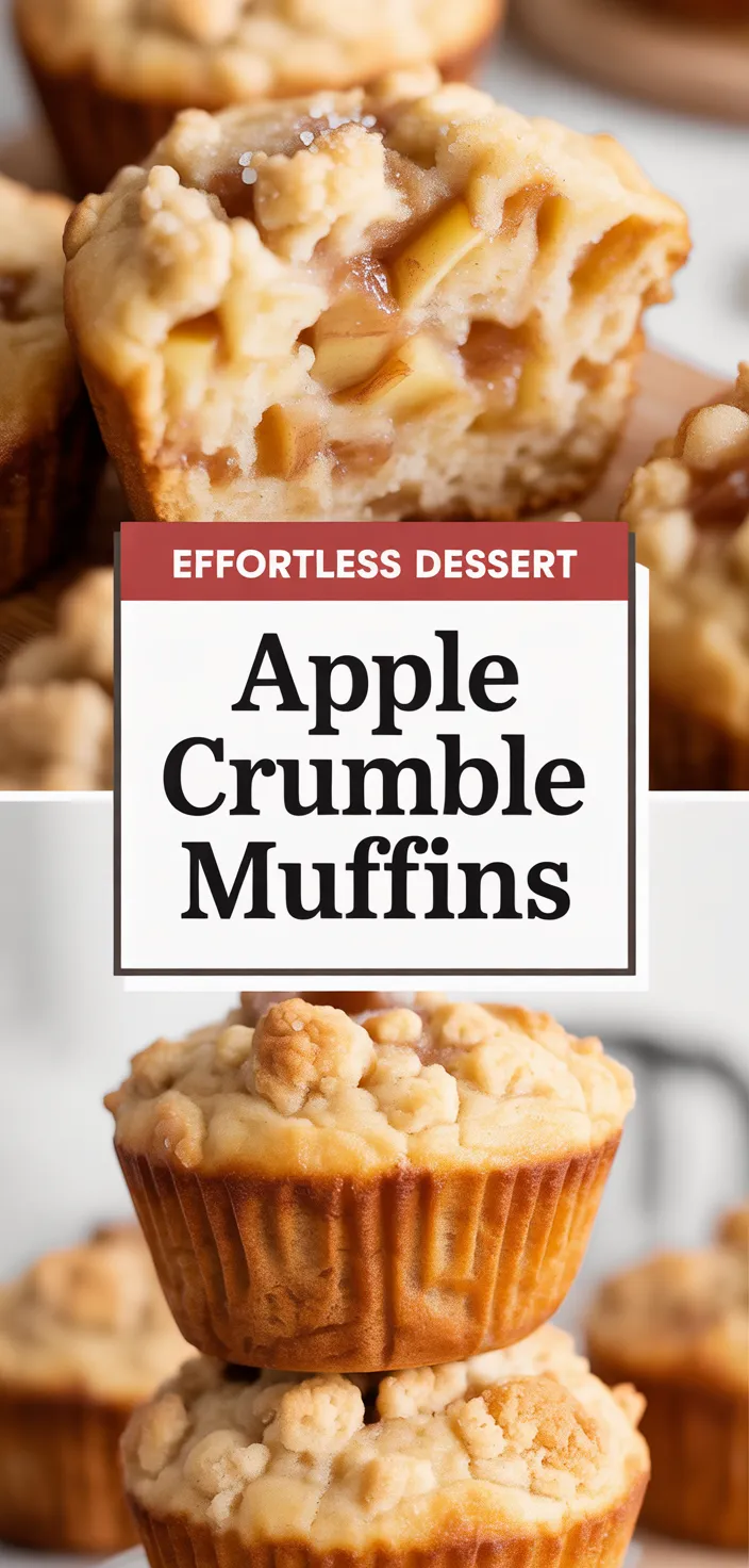 A photo of Homemade Apple Cinnamon Muffins With Crumble Topping Recipe