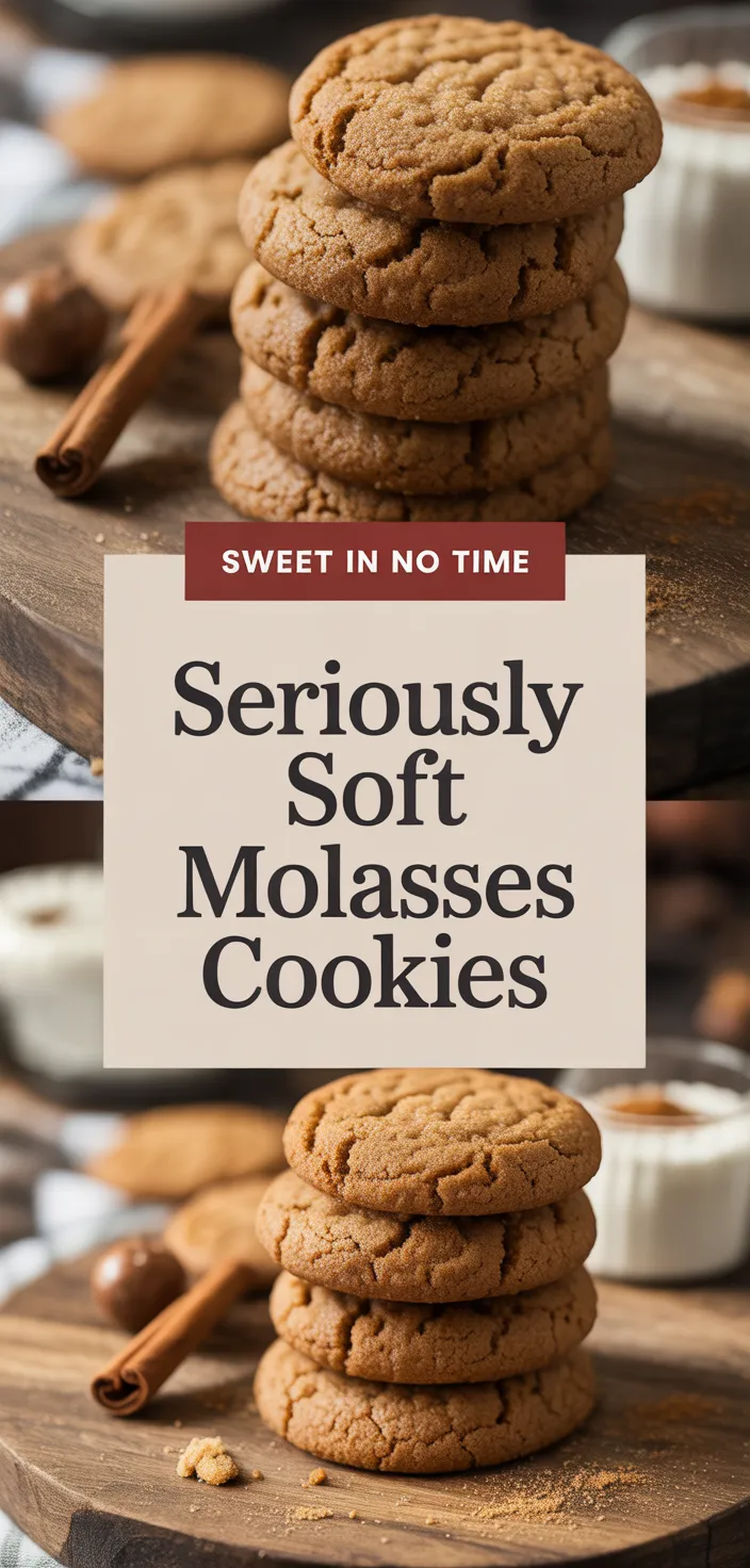 A photo of Seriously Soft Molasses Cookies Recipe