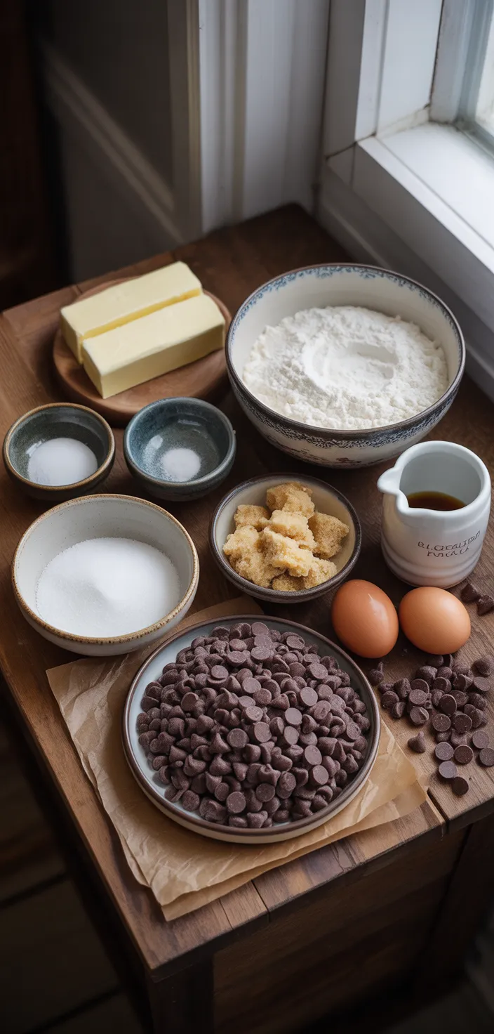 Ingredients photo for Copycat Great American Chocolate Chip Cookie Cake Recipe