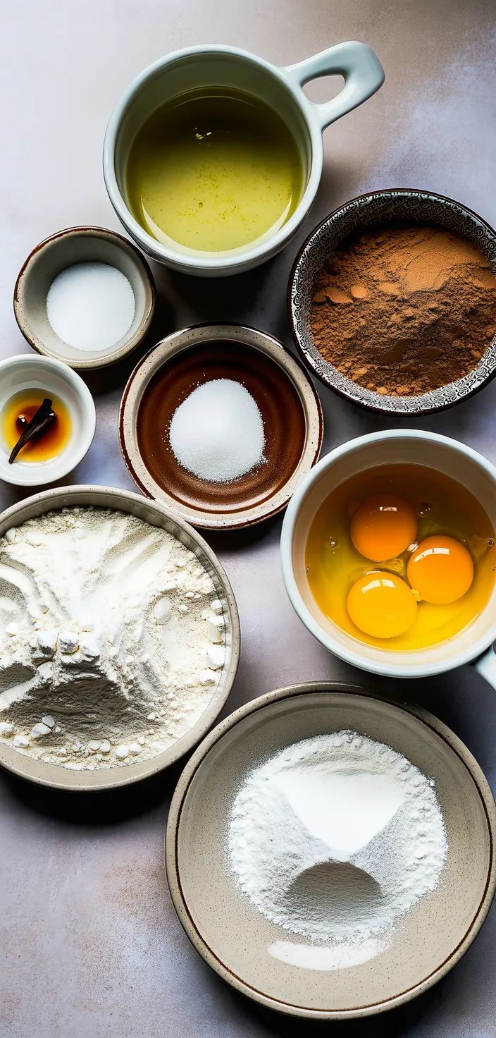 Ingredients photo for The BEST Chocolate Crinkle Cookies Dessert Recipe