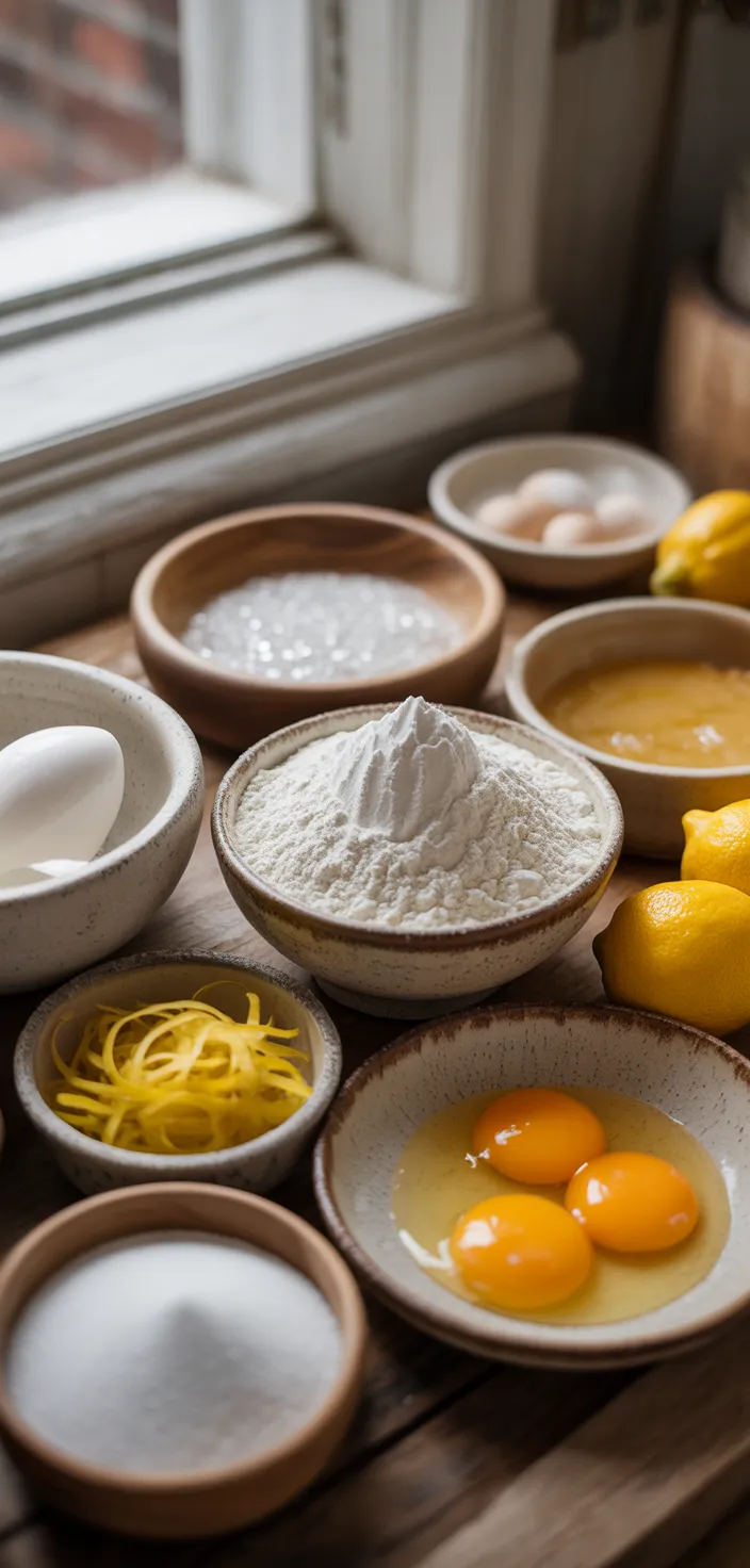 Ingredients photo for Mini Lemon Meringue Pies Recipe
